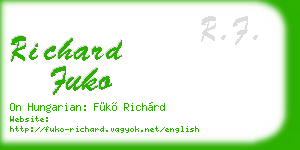 richard fuko business card